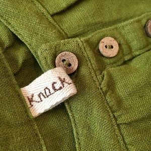 Knock Knock Moss Green Nomad Linen Midi Dress